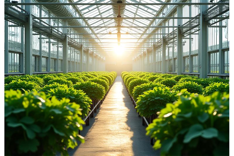 Spacious, modern greenhouse at Everlode Gardens