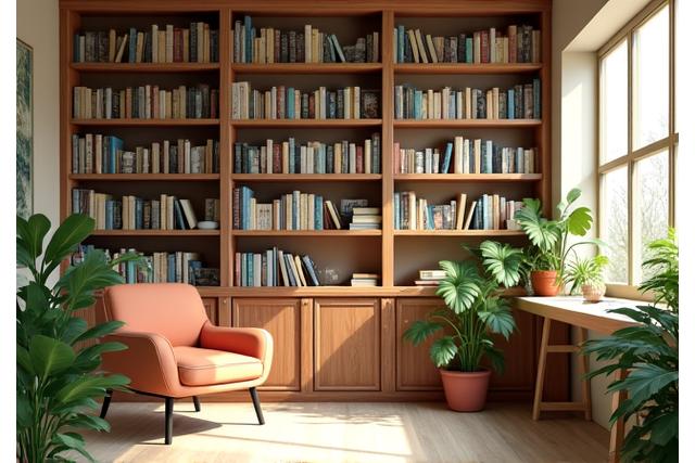 Horticultural library with rich plant books