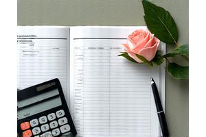 A calculator displaying numbers with floral elements subtly integrated, symbolizing financial planning for florists.