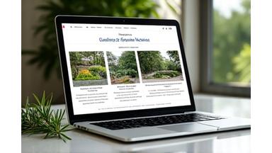 A beautifully designed digital portfolio showcasing various garden projects
